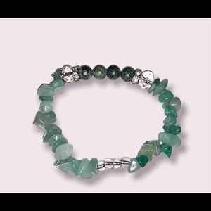 Natural African Turquoise and Green Aventurine Bracelet